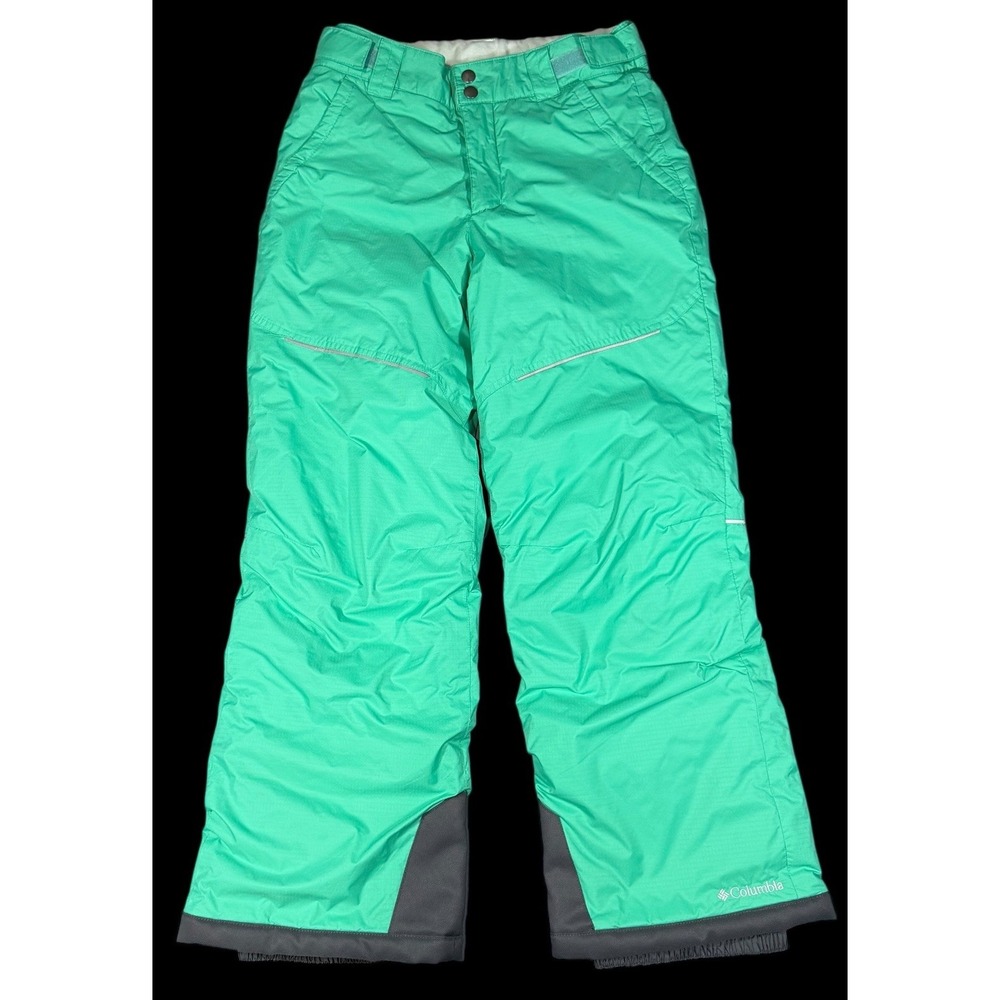 Columbia Youth Teen Girls Mint Green Ski Snowboarding Snow Pants Large 14/16
